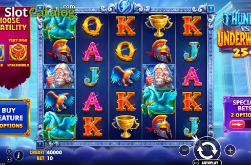 Скрин2. Thunder vs Underworld 250 слот