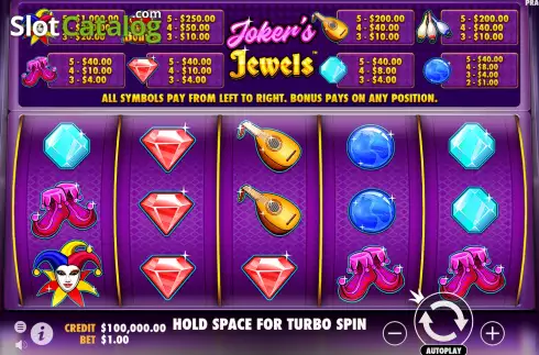 Скрин2. Joker's Jewels слот