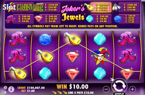 Скрин3. Joker's Jewels слот