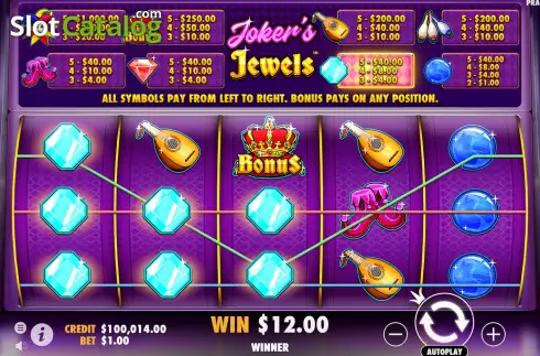 Скрин4. Joker's Jewels слот