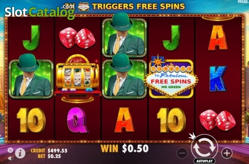 Скрин4. Vegas Adventures with Mr Green слот