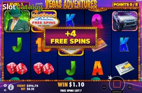 Скрин8. Vegas Adventures with Mr Green слот