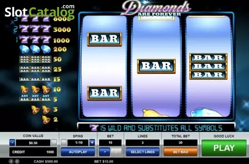 Скрин2. Diamonds are Forever 3 Lines слот