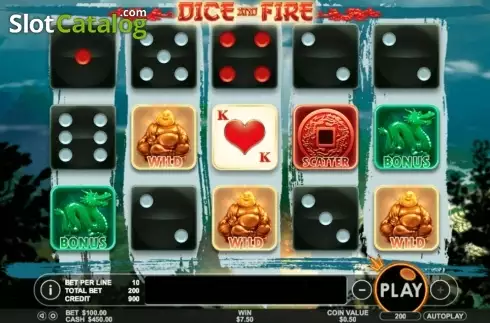 Скрин2. Dice and Fire слот