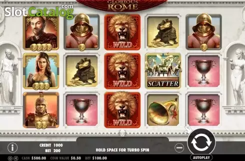 Скрин2. Glorious Rome слот