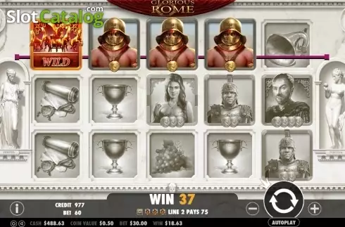 Скрин3. Glorious Rome слот
