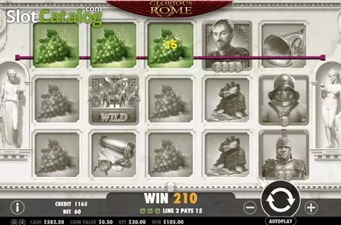 Скрин4. Glorious Rome слот