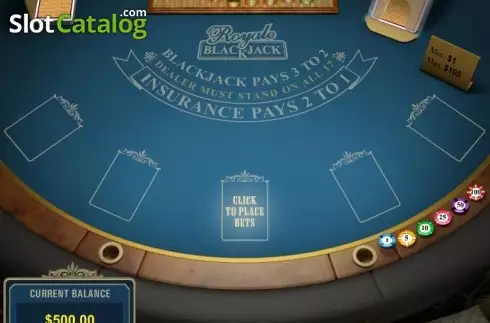 Скрин2. Royale Blackjack слот