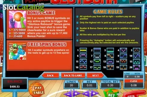 Скрин6. Slot Dunk слот