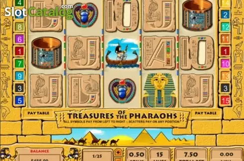 Скрин2. Treasure of the Pharaohs слот