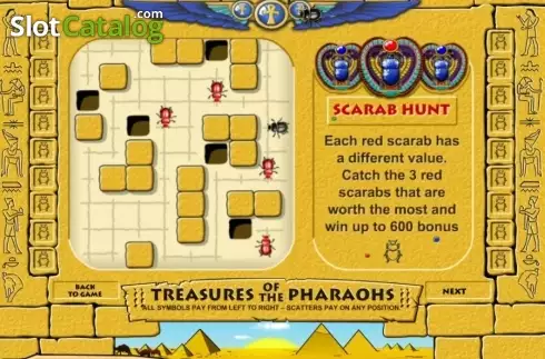 Скрин5. Treasure of the Pharaohs слот