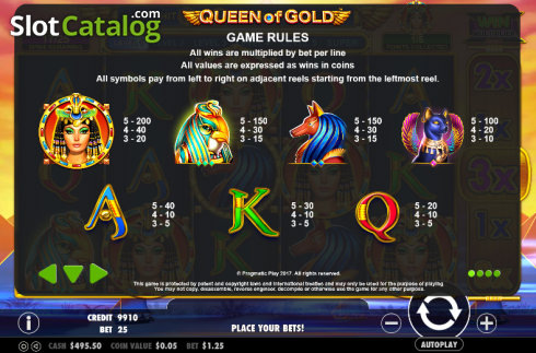 Скрин7. Queen of gold слот