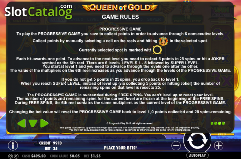 Скрин9. Queen of gold слот
