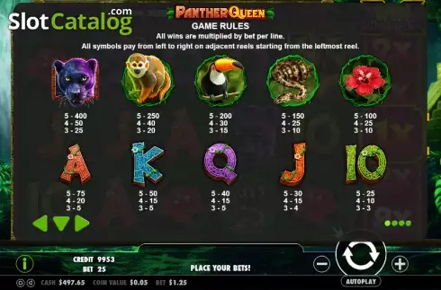 Скрин6. Panther Queen слот
