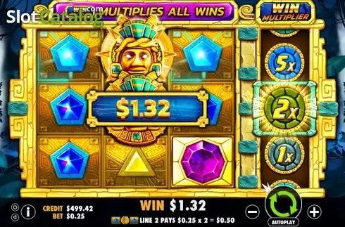 Скрин8. Aztec Gems (Pragmatic Play) слот