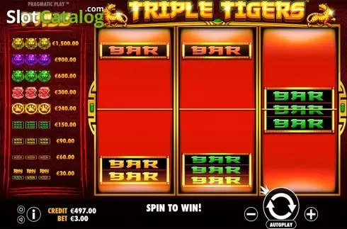Скрин3. Triple Tigers (Pragmatic Play) слот