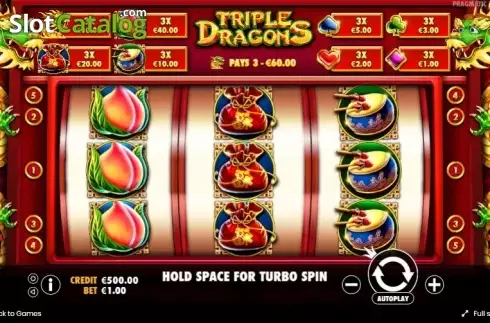 Скрин2. Triple Dragons (Pragmatic Play) слот
