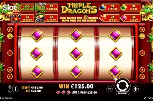 Скрин3. Triple Dragons (Pragmatic Play) слот