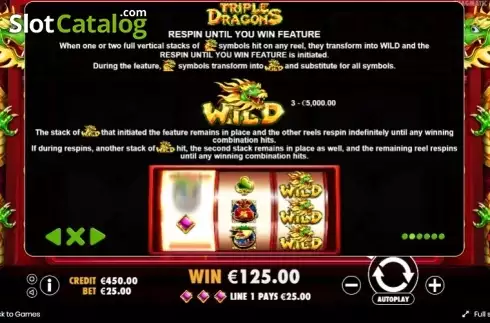 Скрин5. Triple Dragons (Pragmatic Play) слот