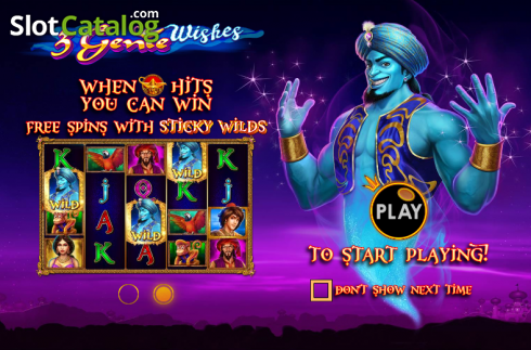 Скрин2. 3 Genie Wishes слот
