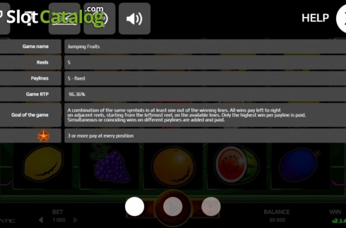 Скрин7. Jumping Fruits (Promatic Games) слот