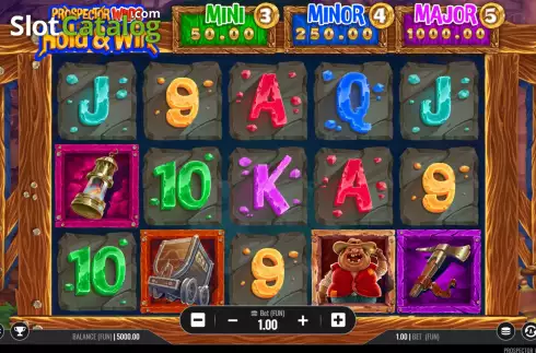 Скрин2. Prospector Wilds Hold and Win слот
