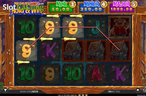 Скрин3. Prospector Wilds Hold and Win слот