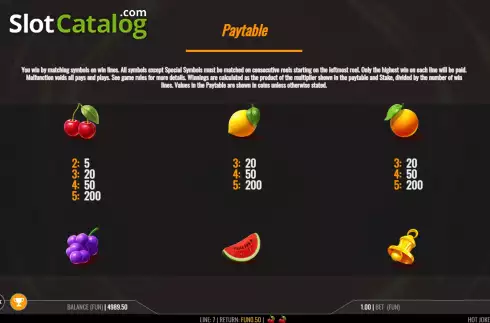 Скрин5. Hot Joker Fruits Stacks слот