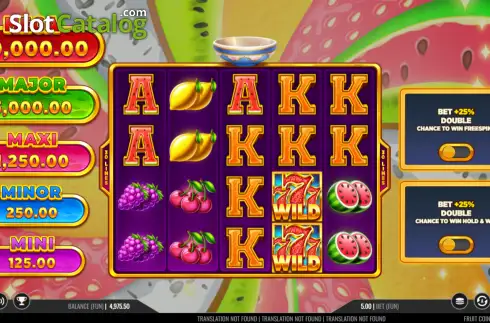 Скрин2. Fruit Coins Hold and Win слот