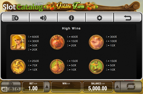 Скрин5. Golden Farm (Push Gaming) слот