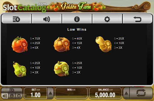 Скрин6. Golden Farm (Push Gaming) слот