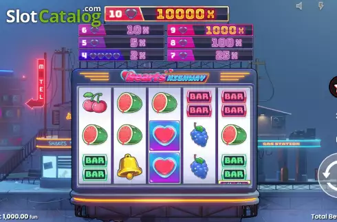 Скрин3. Hearts Highway слот