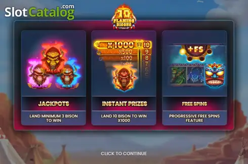 Скрин2. 10 Flaming Bisons слот