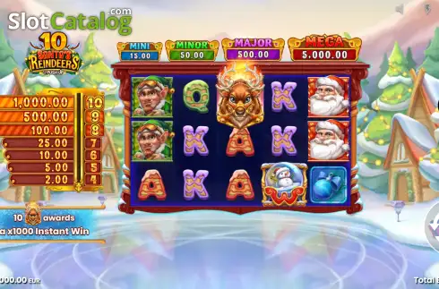 Скрин2. 10 Santa’s Reindeers слот