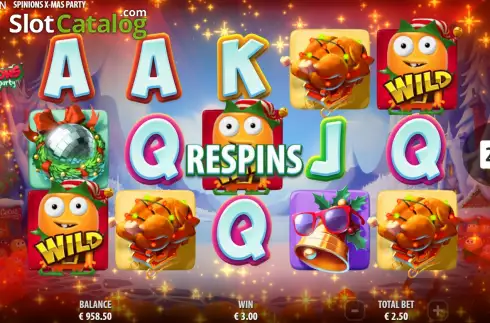 Скрин5. Spinions Christmas Party слот