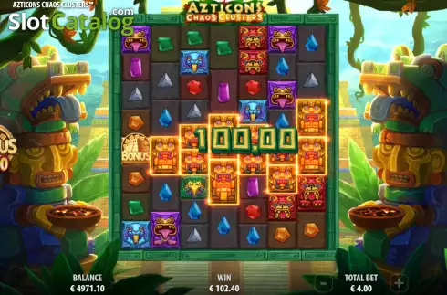 Скрин5. Azticons Chaos Clusters слот