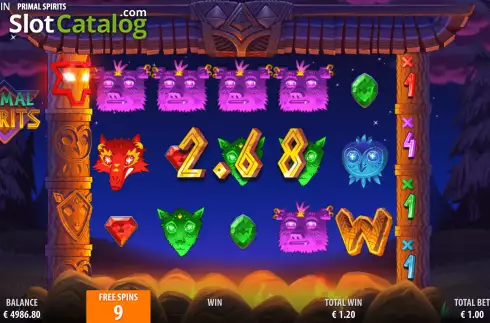 Скрин8. Primal Spirits слот