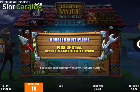 Скрин7. Big Bad Wolf: Pigs of Steel слот