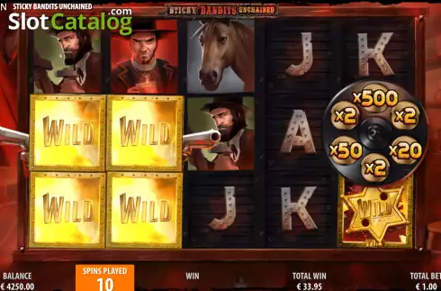 Скрин7. Sticky Bandits Unchained слот