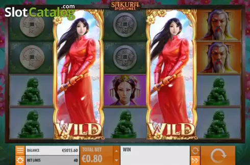 Скрин2. Sakura Fortune слот
