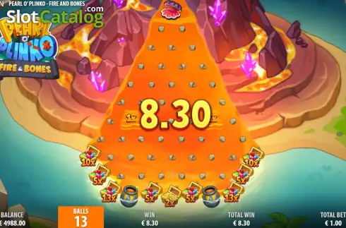 Скрин3. Pearl o’ Plinko – Fire & Bones слот