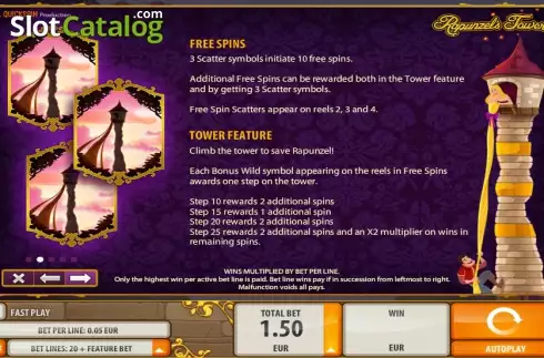 Скрин7. Rapunzel's Tower слот