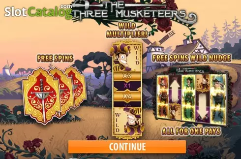 Скрин2. The Three Musketeers (Quickspin) слот