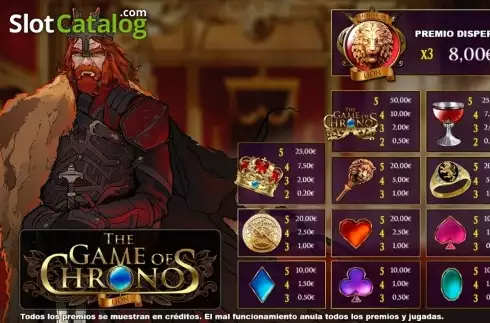 Скрин6. The Game of Chronos Lion слот
