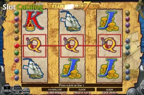Скрин3. Treasures Of The 7 Seas слот