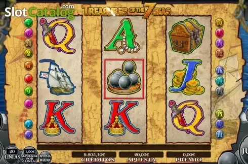 Скрин4. Treasures Of The 7 Seas слот