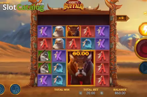 Скрин4. Mighty Buffalo (RAW iGaming) слот