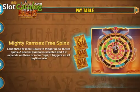 Скрин7. Ramses' Book of Rings слот