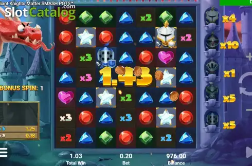 Скрин3. Valiant Knights Smash Pots слот