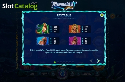 Скрин5. Mermaid's Pearls (RTG) слот